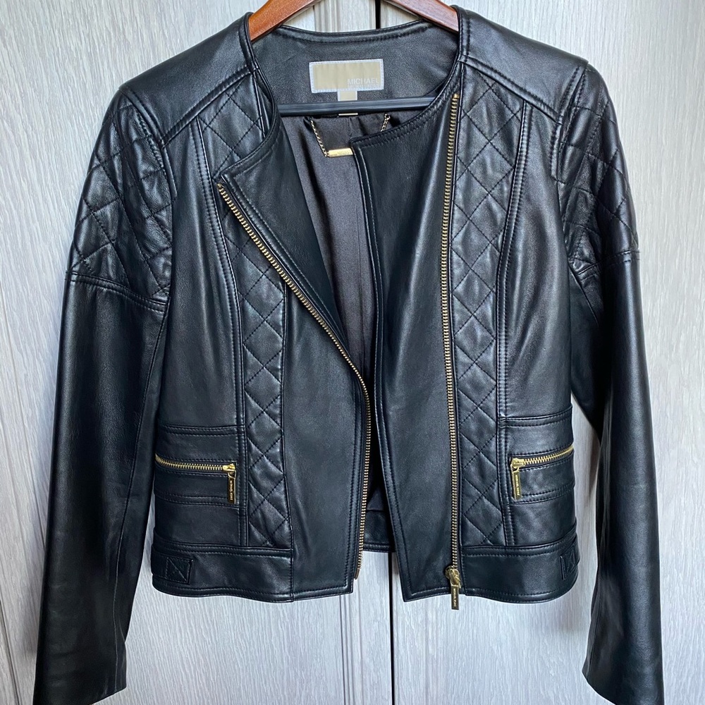 Michael Kors Leather jacket.